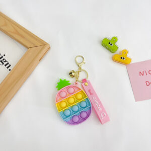 Pineapple Macaron Decompression Keychain