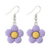 Wholesale Hot Sale Sweet Cute Little Fresh Candy Small Flower Green Flower Earrings