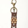 Wholesale Sports Style Ball Baseball Rugby MOM Wood Chip Vintage Keychain