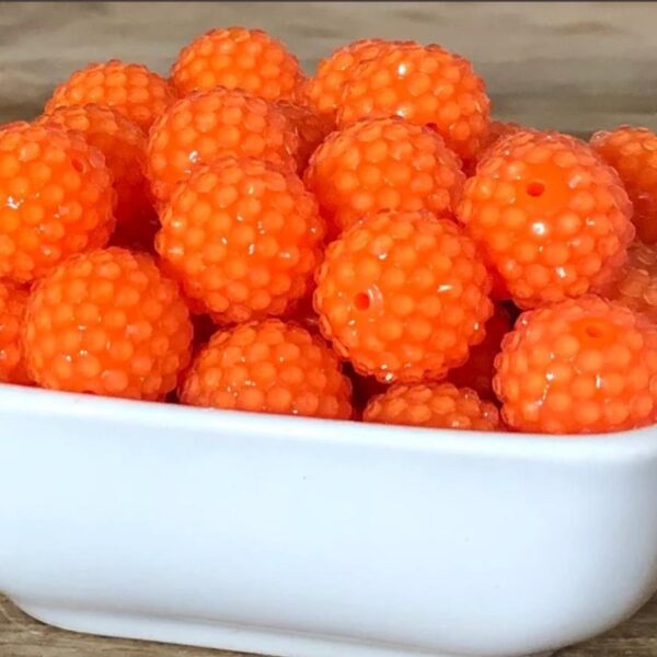 Wholesale 20MM Resin Orange Transparent Diamond Ball Beads