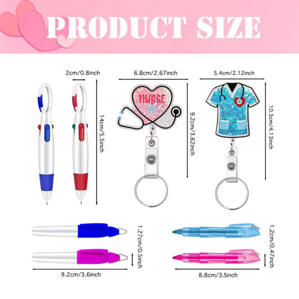 Wholesale Nurse Pen Set Retractable Badge Reel Keychain