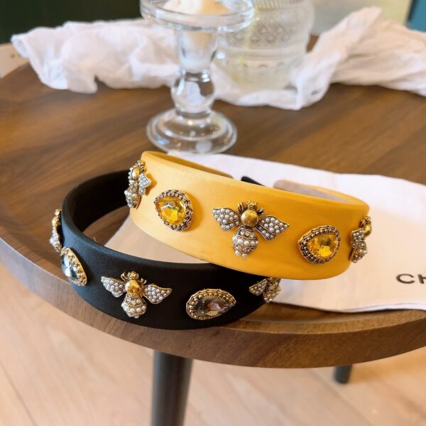 Wholesale High Skull Rhinestone Wide Version Colorful Headband