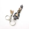 Wholesale Cartoon Bull Head Silicone Bead Keychain