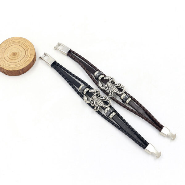 O1CN01nr4y2E1dLo6hN1VS2_3010463720-0-cib Wholesale Scorpion Male Leather Bracelet