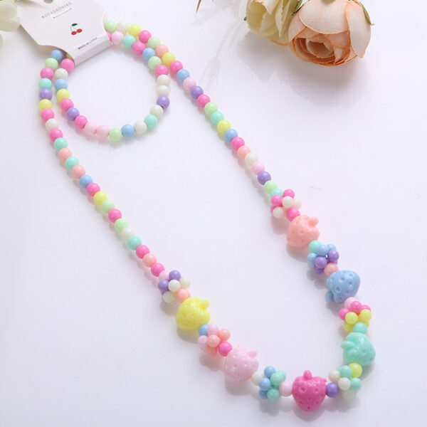 Wholesale Candy Color Bead Necklaces Bracelets Set of Two