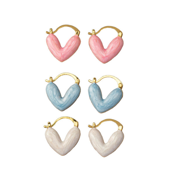 Wholesale Valentine's Day Enamel Love Earrings