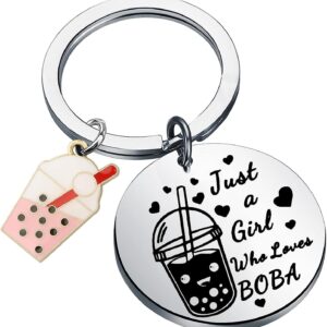 B bubble tea key chain 3x 3