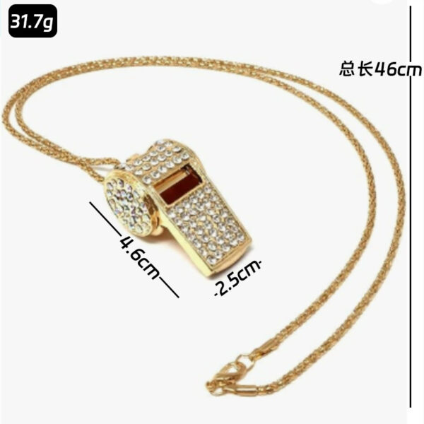 Wholesale Zinc Alloy Diamond Whistle Keychain