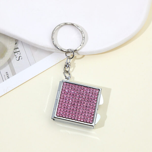 O1CN01nwv2Cj2FWInGQk2vY_2217187058887-0-cib Wholesale Rhinestone Mini Makeup Mirror Keychain