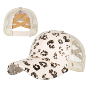 B798 leopard print Rice / Adjustable