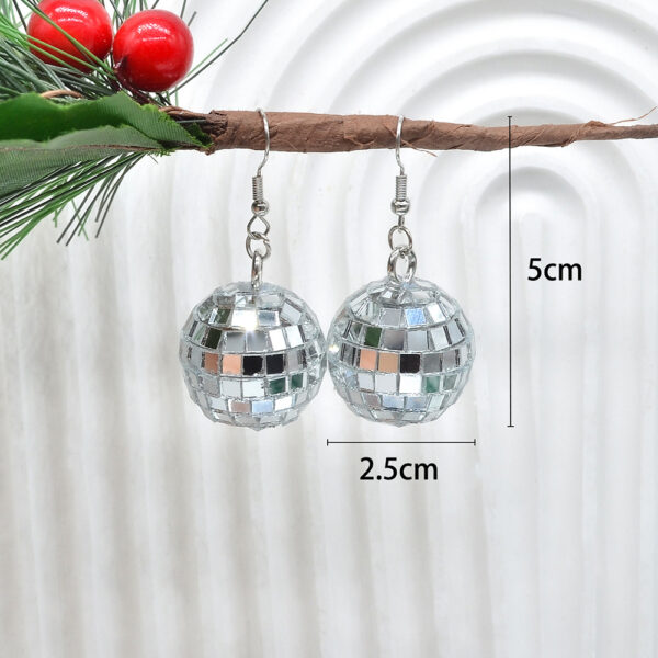 Wholesale Shaking Glowing Vintage Mirror Glass Ball Earrings