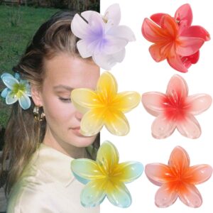 Wholesale Colorful Frangipani Resin Hair Clips