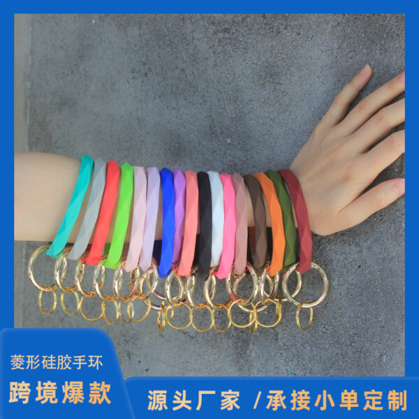 Wholesale Rhombus Silicone Keychains