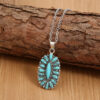 Wholesale Retro Exaggerated Turquoise Alloy Necklaces