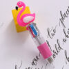 Wholesale Plastic Four-color Flamingo Ballpoint Pen