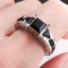 Wholesale Vintage Black Zircon Alloy Rings