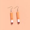 Wholesale Funny Personality Fun Simulation Cigarette Butt Earrings