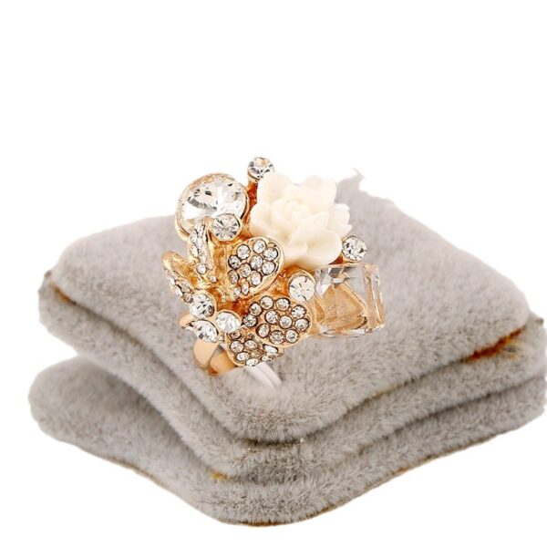 Wholesale Resin Flower Alloy Ring