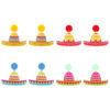 Wholesale Mexican Sombrero Rainbow Color Acrylic Earrings