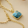 Wholesale Turquoise Plated 18K Gold Chain Pendant Necklace