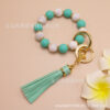 Wholesale Colorful Silicone Beads Diamond Ring Bracelet Keychain