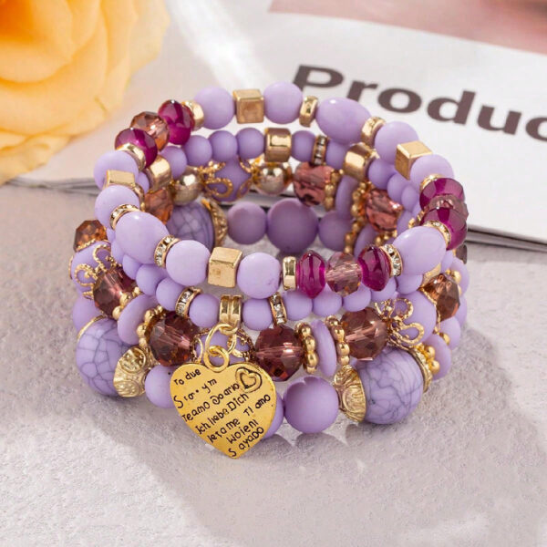 O1CN01o88ehb2LDQ4ttgC2g_2207964279658-0-cib Wholesale Multilayer Crystal Peach Heart Beaded Bracelet