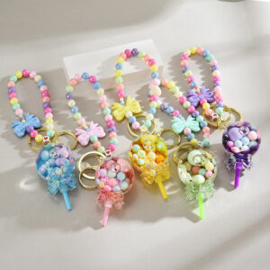 Wholesale Bracelet Acrylic Oiled Lollipop Keychain
