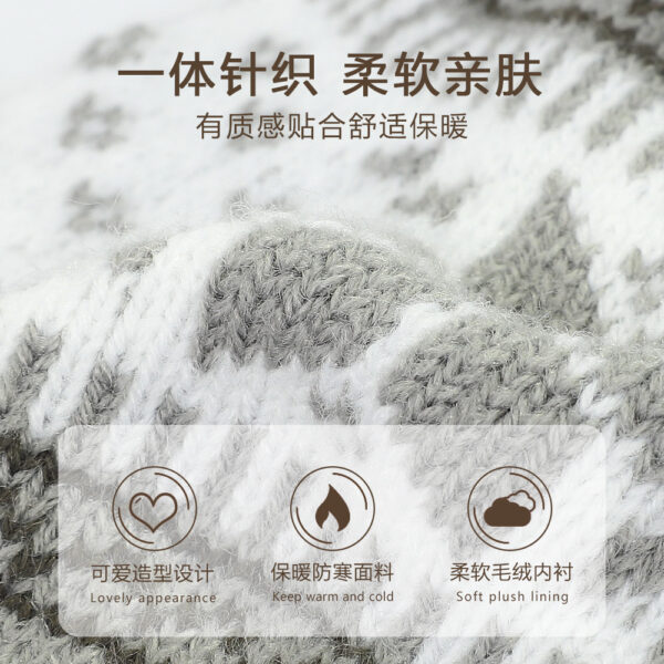 O1CN01o8gDTX1NJwmZ03jiX_2211902961550-0-cib Wholesale Christmas and Winter Velvet Jacquard Warm Touch Screen Knitted Gloves