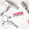 Wholesale Scissors Hair Dryer Comb Alloy Keychains