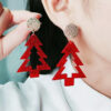 Wholesale Christmas Asymmetric Stud Earrings
