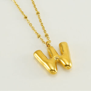 Gold letter W (with chain)