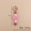 Wholesale Cartoon Silicone Heart-shaped Handmade Beaded Keychains
