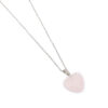 Wholesale Luminous Pendant Heart Natural Stone Titanium Steel Chain Necklaces