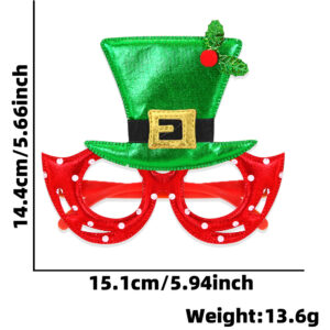 Berry green hat glasses