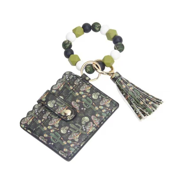 O1CN01oDfEIS1eDqyg37AVn_2216524353838-0-cib Wholesale Western Style Silicone Bead Bracelet Card Holder Keychain