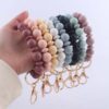 Wholesale Silicone Bead Wrist Keychain