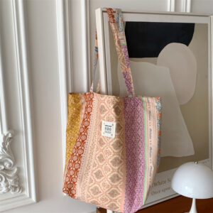 Vertical stripe floral Brown