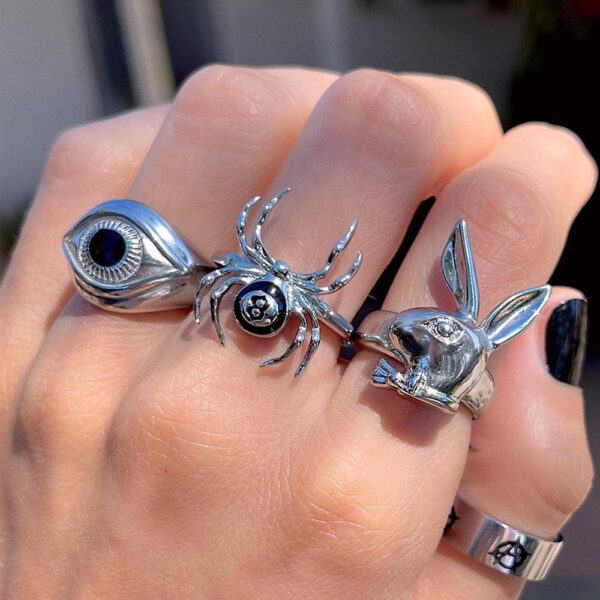 Wholesale Goth Theme Vintage Alloy Rings