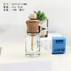 Figure; high waist air outlet - cylindrical 10ML; glass + wood + alloy