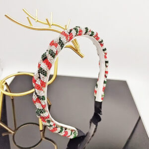 Wholesale Christmas Rhinestone Braided Headband