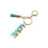 Wholesale Rainbow Color Gradient Letter Resin Crystal Keychain
