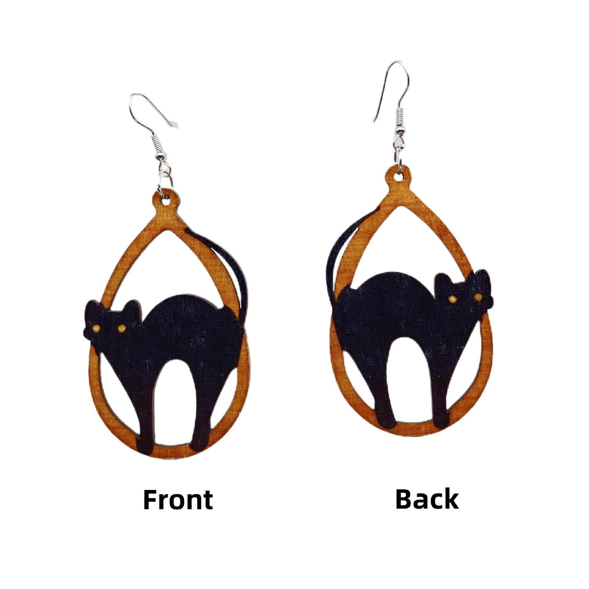 Wholesale Double Sided Wood Earrings