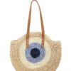 Wholesale Paper Rope Tassel Woven Beach Bag
