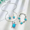 Wholesale Turquoise Turtle Three-piece Set Alloy Bracelet