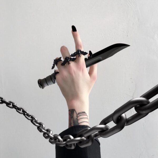 O1CN01oPbD8n1WVhOaE6rjf_3379762794-0-cib Wholesale of Halloween Bat Alloy Rings