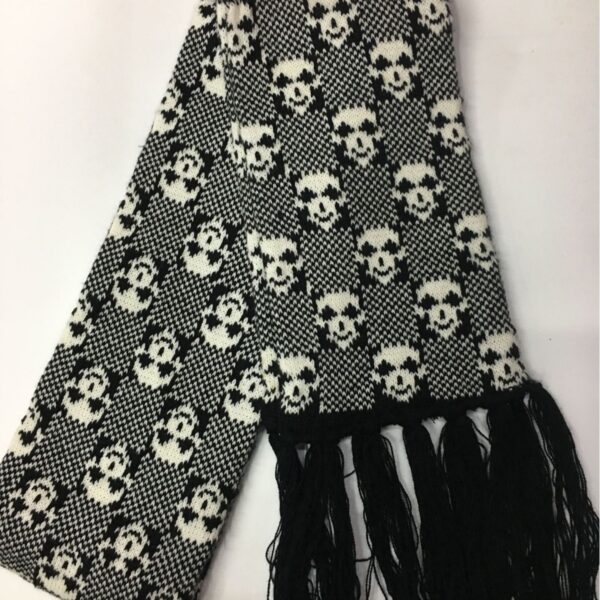 Wholesale Knitted Jacquard Ghost Head Skull Scarves