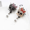 Wholesale Red Bow Skull Retractable Alloy Keychain