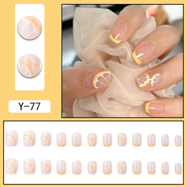 Wholesale Plastic Lemon Yellow French Manicure
