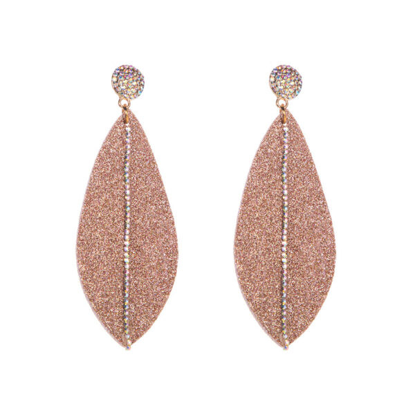 Wholesale Leather Leaf Shape Drop Earrings