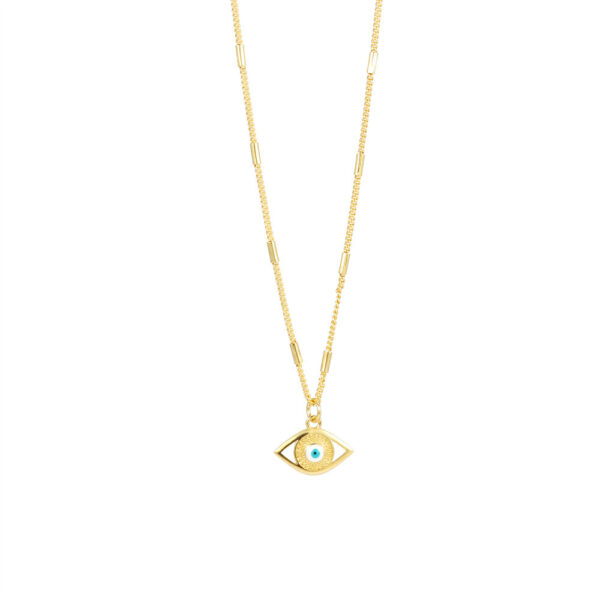 Wholesale 18K Gold Devil's Eye Oil Copper Necklace